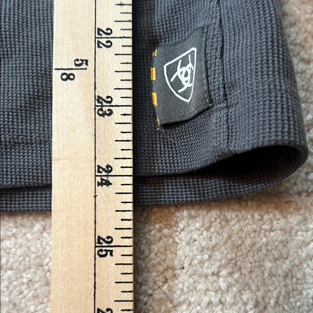 Ariat Rebar Mens Gray Thermal Henley Long Sleeve Shirt S/P - Picture 6 of 9